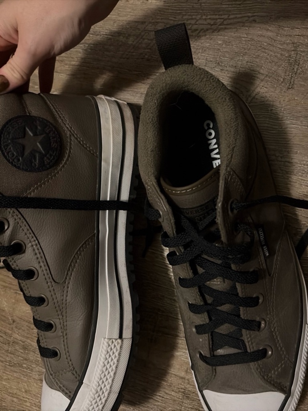 Converse Men’s ' High Top Sneakers - Olive Green/Brown